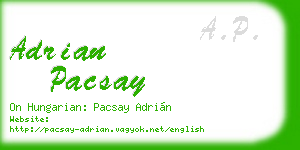 adrian pacsay business card